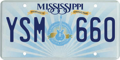 MS license plate YSM660