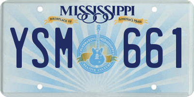 MS license plate YSM661