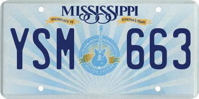 MS license plate YSM663