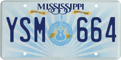 MS license plate YSM664