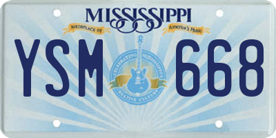 MS license plate YSM668