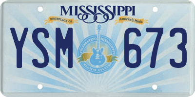 MS license plate YSM673