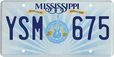 MS license plate YSM675