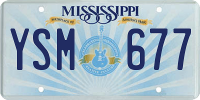 MS license plate YSM677
