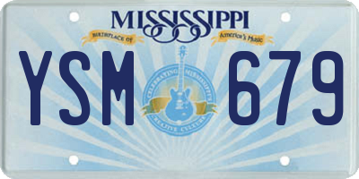 MS license plate YSM679