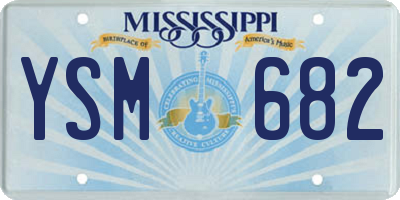 MS license plate YSM682