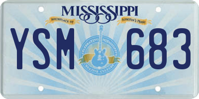 MS license plate YSM683