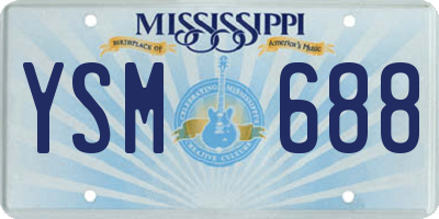 MS license plate YSM688