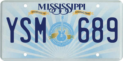 MS license plate YSM689
