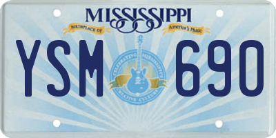 MS license plate YSM690