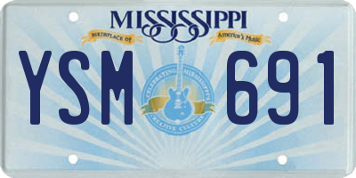 MS license plate YSM691
