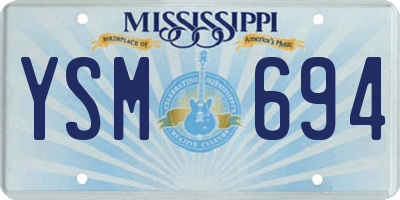 MS license plate YSM694