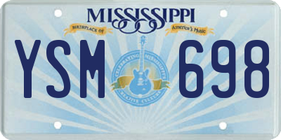 MS license plate YSM698