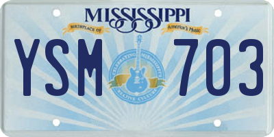 MS license plate YSM703