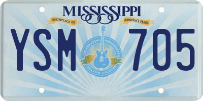 MS license plate YSM705