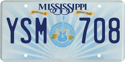 MS license plate YSM708