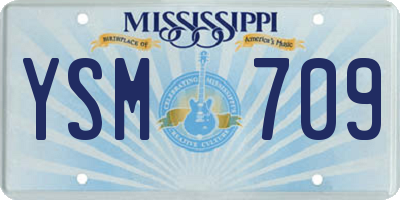 MS license plate YSM709
