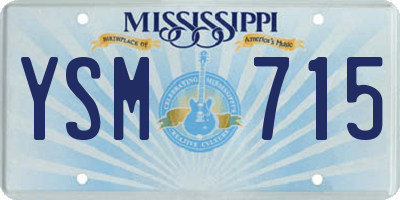 MS license plate YSM715