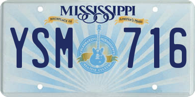 MS license plate YSM716
