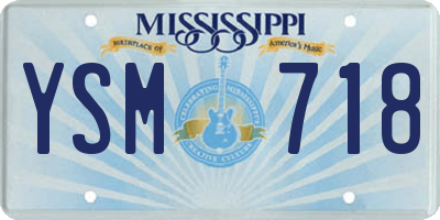 MS license plate YSM718
