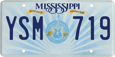 MS license plate YSM719