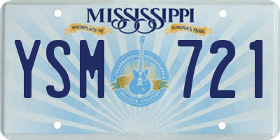 MS license plate YSM721