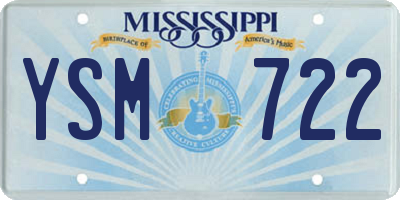 MS license plate YSM722
