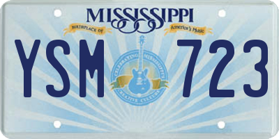 MS license plate YSM723