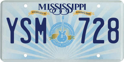 MS license plate YSM728