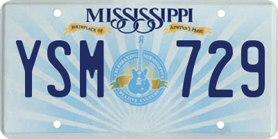 MS license plate YSM729