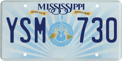 MS license plate YSM730