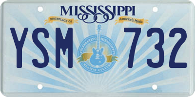 MS license plate YSM732