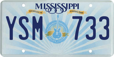 MS license plate YSM733