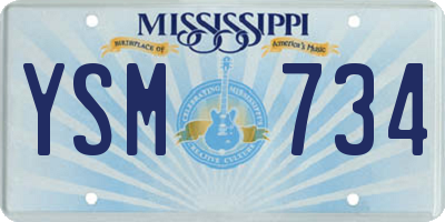 MS license plate YSM734