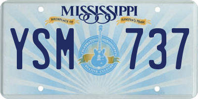 MS license plate YSM737