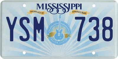MS license plate YSM738