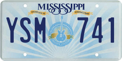 MS license plate YSM741