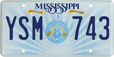 MS license plate YSM743
