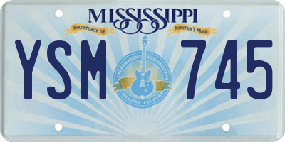 MS license plate YSM745