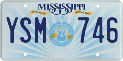 MS license plate YSM746
