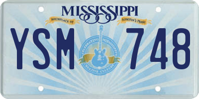 MS license plate YSM748