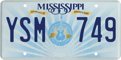 MS license plate YSM749