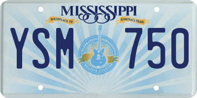 MS license plate YSM750