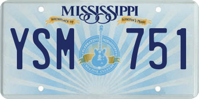 MS license plate YSM751