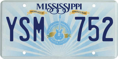 MS license plate YSM752