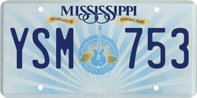 MS license plate YSM753