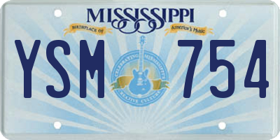 MS license plate YSM754