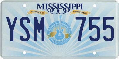 MS license plate YSM755