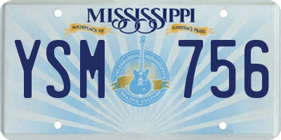MS license plate YSM756