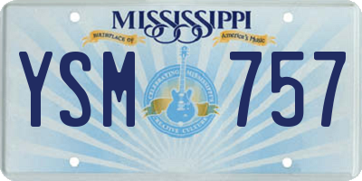 MS license plate YSM757